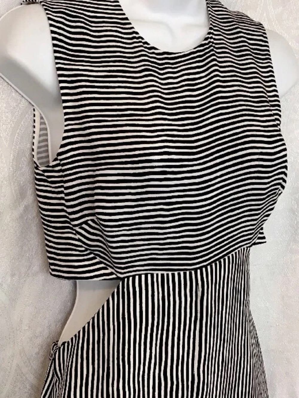 ALC Black and White Striped Maxi Dress size 0